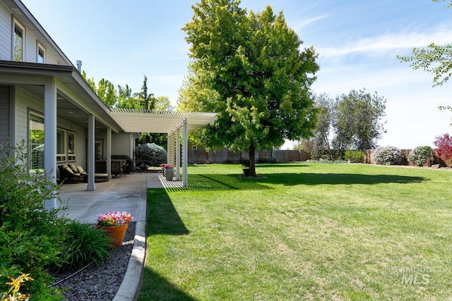 2581 N Tricia Way, Meridian, ID 83646 - view of yard featuring a patio and a pergola