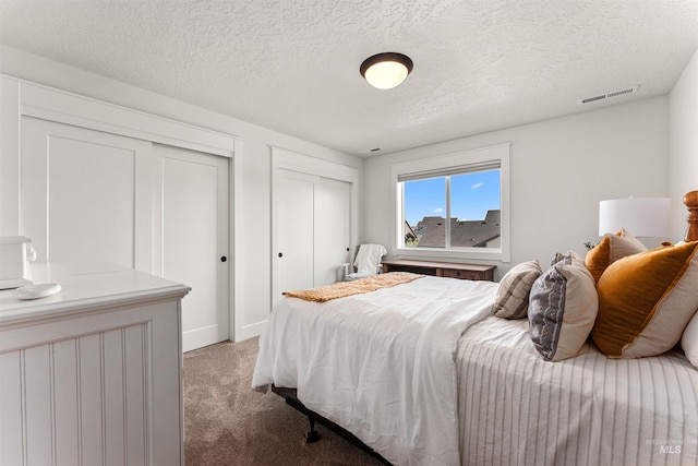 2255 N Sugar Loop Ave, Star, ID 83669 - bedroom featuring multiple closets, light carpet, and a textured ceiling
