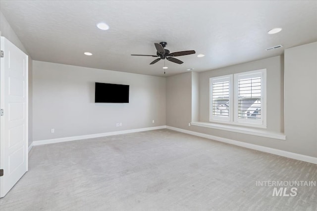 2065 Sombrero Ave, Middleton, ID 83644 - spare room featuring recessed lighting, a ceiling fan, and light carpet