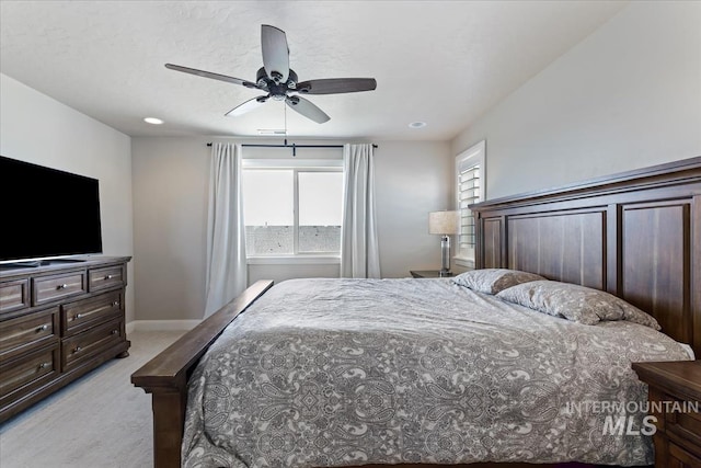 2065 Sombrero Ave, Middleton, ID 83644 - bedroom with light colored carpet, a ceiling fan, and recessed lighting