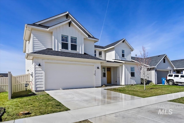 2065 Sombrero Ave, Middleton, ID 83644 - view of front facade with board and batten siding, driveway, and a garage