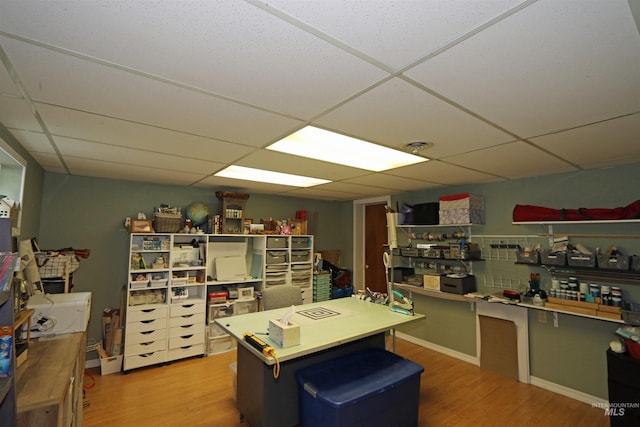 34 Locust Dr, Orofino, ID 83544 - office space featuring a paneled ceiling and wood finished floors