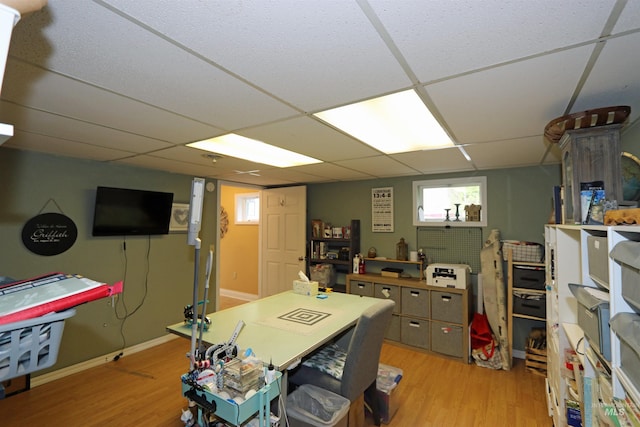 34 Locust Dr, Orofino, ID 83544 - office space with light wood-type flooring, a paneled ceiling, and baseboards