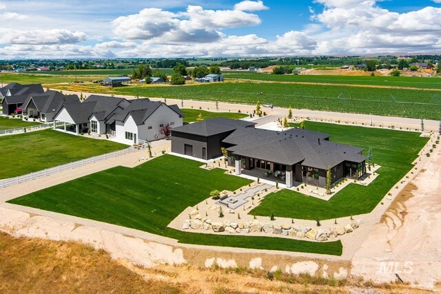 aerial view featuring a rural view