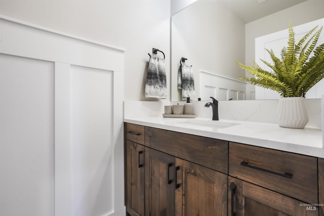 bathroom featuring vanity