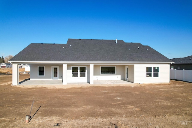 back of property featuring a patio area