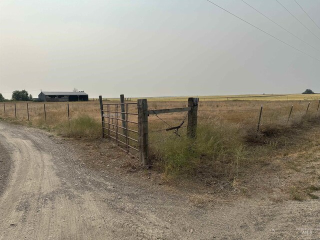 view of road featuring a rural view