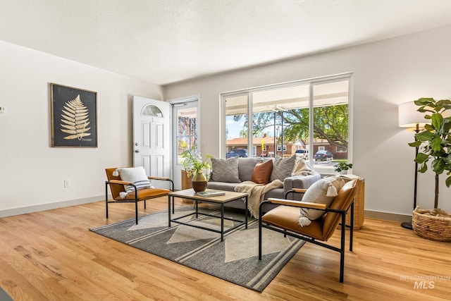 4722 Clark St, Boise, ID 83705 - living room featuring wood finished floors and baseboards