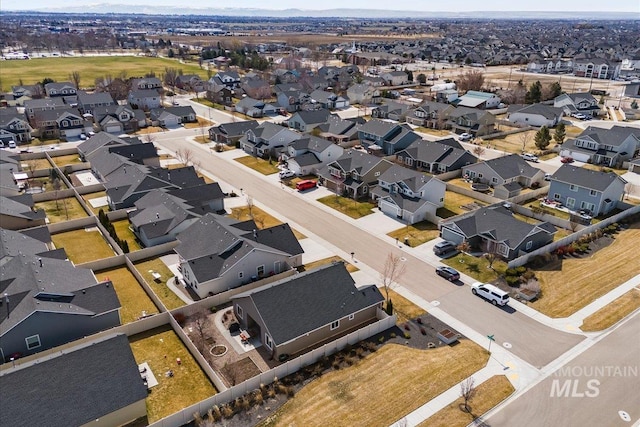 drone / aerial view featuring a residential view