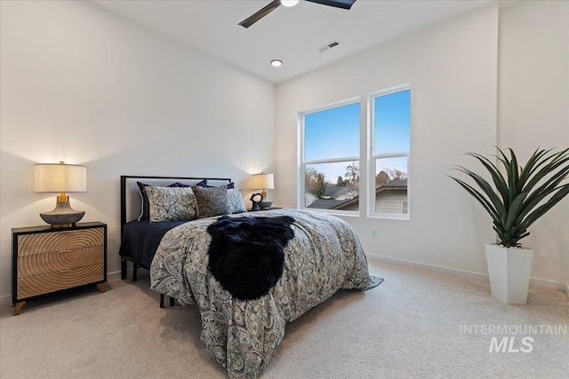 2031 S Makar Ln, Boise, ID 83706 - bedroom with carpet flooring, baseboards, and ceiling fan