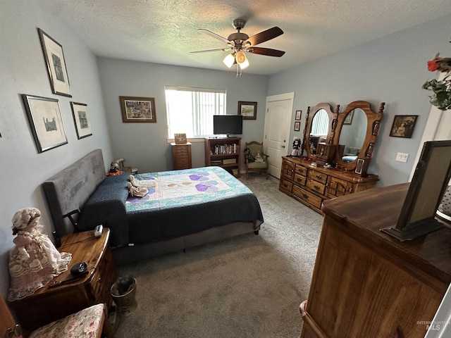 805 W Arbor Pointe Way, Nampa, ID 83686 - carpeted bedroom with a ceiling fan and a textured ceiling