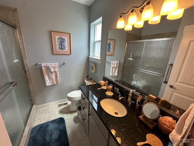 805 W Arbor Pointe Way, Nampa, ID 83686 - full bath featuring vanity, a shower stall, toilet, and baseboards