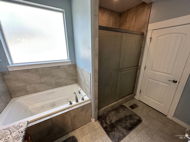 805 W Arbor Pointe Way, Nampa, ID 83686 - full bathroom with a stall shower and a tub with jets