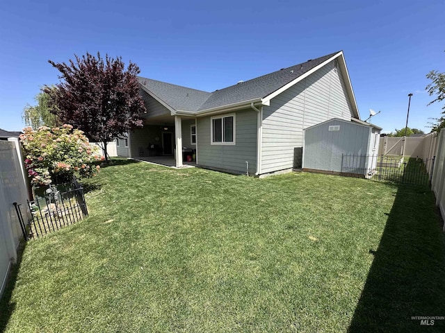 805 W Arbor Pointe Way, Nampa, ID 83686 - rear view of property featuring a patio area and a shingled roof