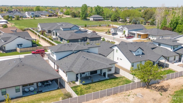 drone / aerial view with a residential view