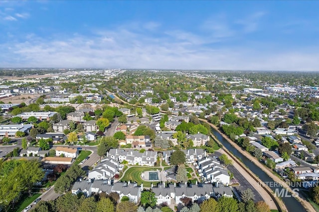 aerial view featuring a residential view
