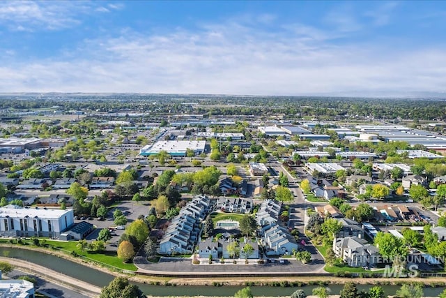 drone / aerial view with a residential view