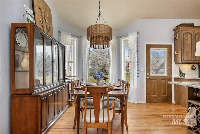 dining room featuring light hardwood / wood-style flooring