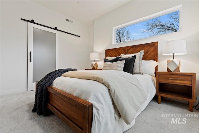2007 S Makar Ln, Boise, ID 83706 - carpeted bedroom featuring a barn door