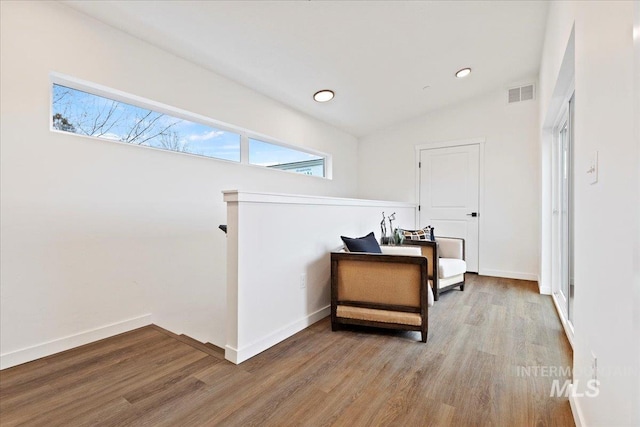2007 S Makar Ln, Boise, ID 83706 - hall featuring wood finished floors, baseboards, recessed lighting, and lofted ceiling