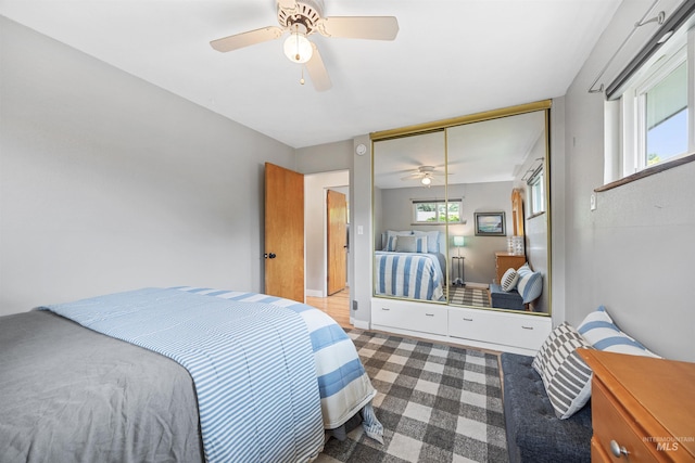 2906 W Kathryn St, Boise, ID 83705 - bedroom with a closet and a ceiling fan