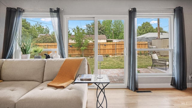 2906 W Kathryn St, Boise, ID 83705 - doorway featuring wood finished floors and baseboards