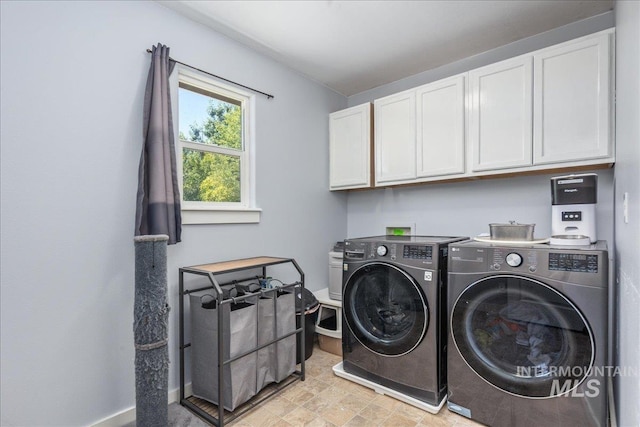 6495 S Mistyglen Ave, Boise, ID 83709 - laundry area featuring cabinet space, separate washer and dryer, and baseboards