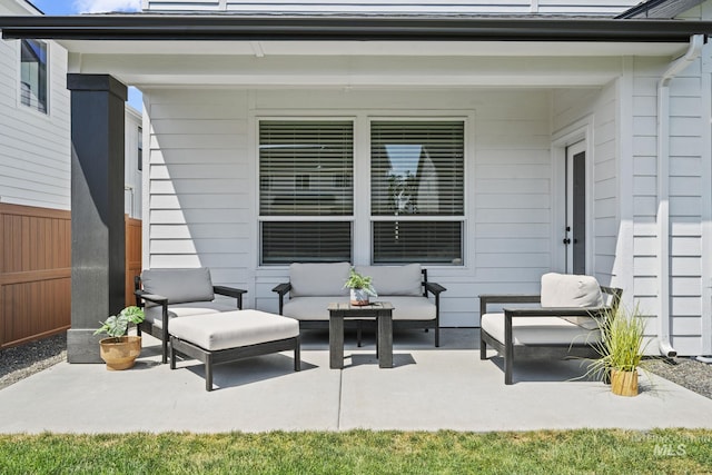 10061 W La Jolla Dr, Boise, ID 83709 - view of patio / terrace featuring an outdoor living space