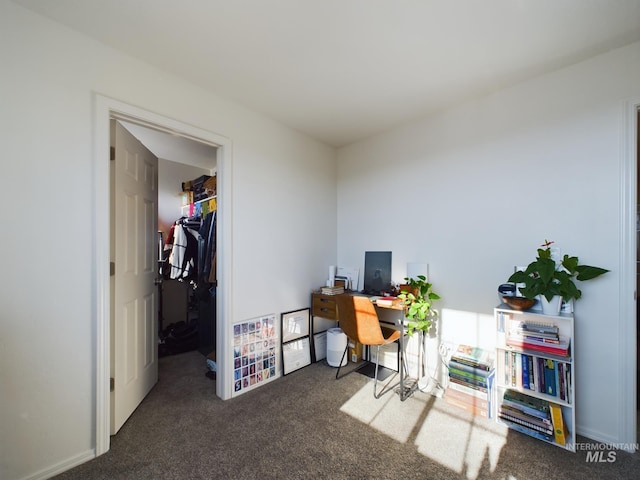 view of carpeted office