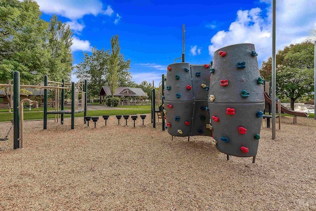 view of community jungle gym