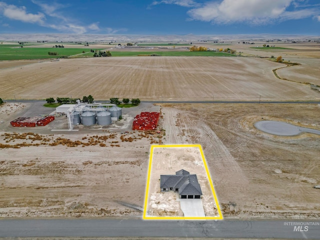 bird's eye view featuring a rural view