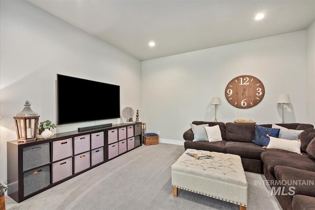 2165 N Luge Ave, Eagle, ID 83616 - living area with carpet flooring, recessed lighting, and baseboards