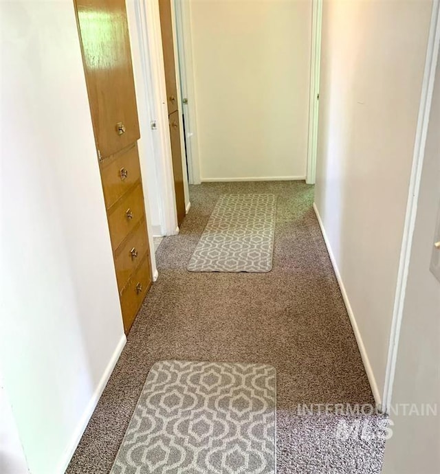 corridor with carpet floors