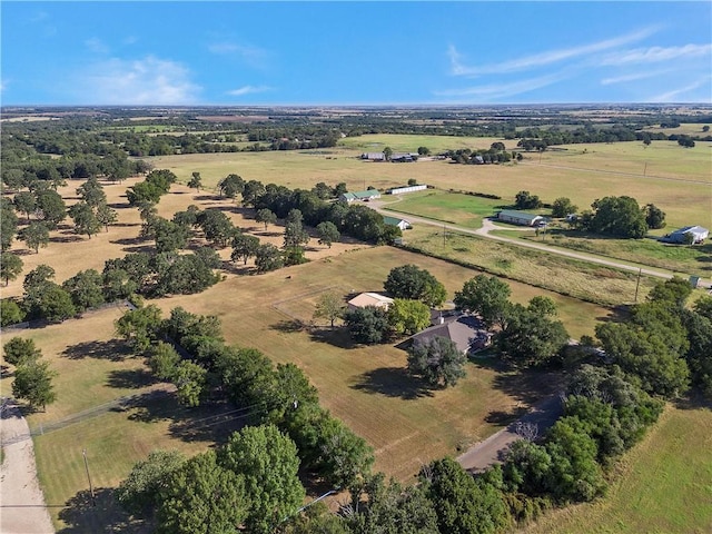 bird's eye view featuring a rural view