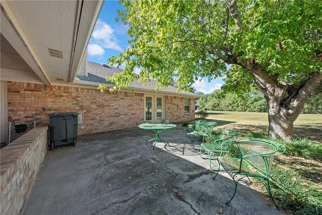 view of patio / terrace with french doors