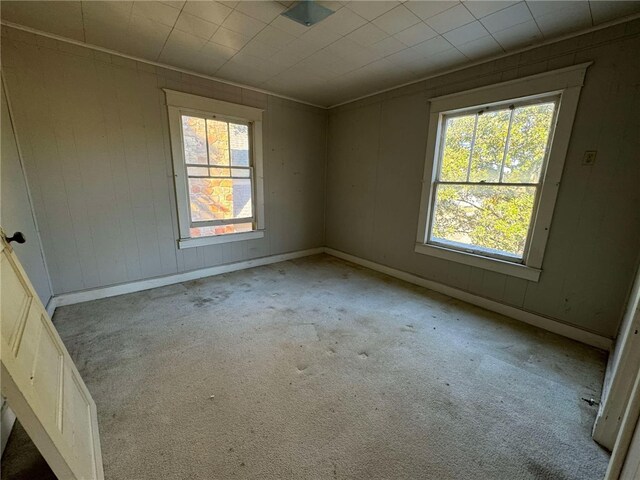 view of carpeted spare room