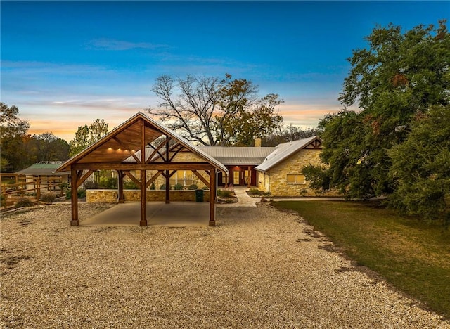 view of community featuring a gazebo