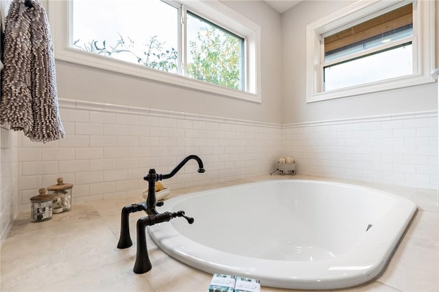 bathroom with a bathing tub