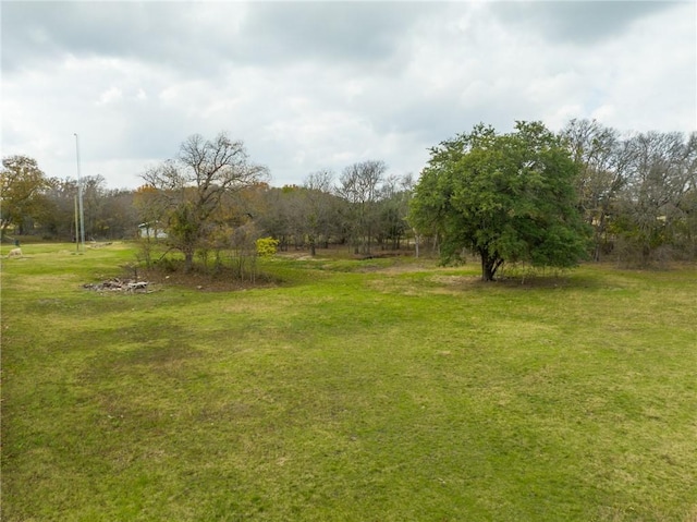 view of yard with a rural view