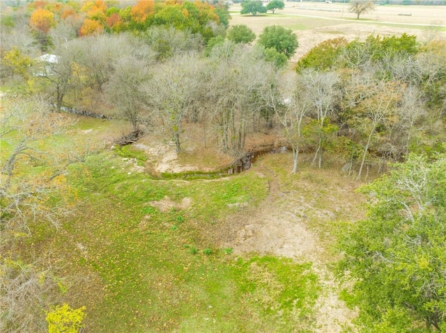 drone / aerial view with a rural view