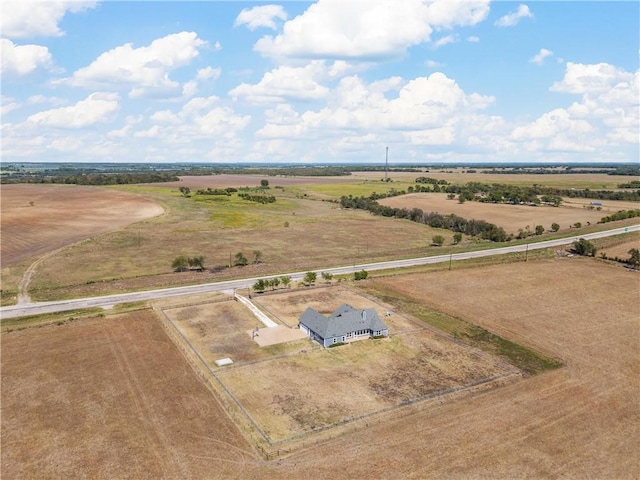 bird's eye view with a rural view