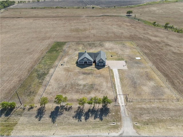 aerial view with a rural view