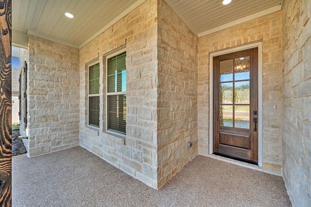 view of doorway to property