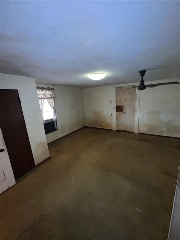 basement featuring carpet