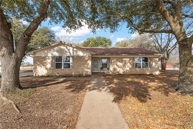 view of single story home