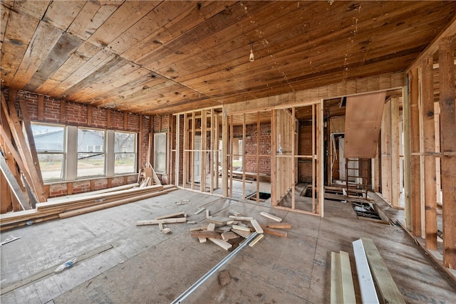 misc room featuring wood ceiling