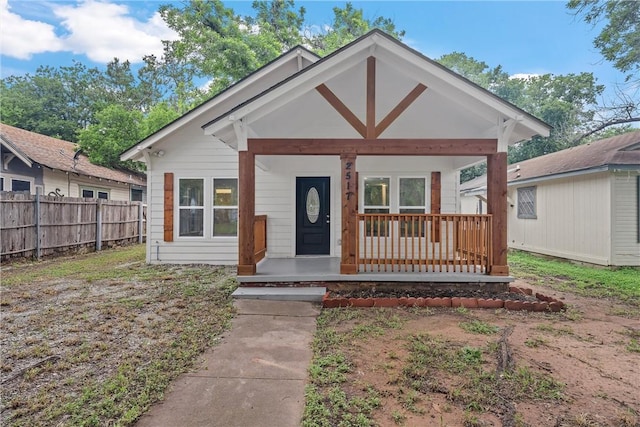 bungalow with covered porch