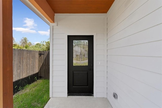 view of doorway to property