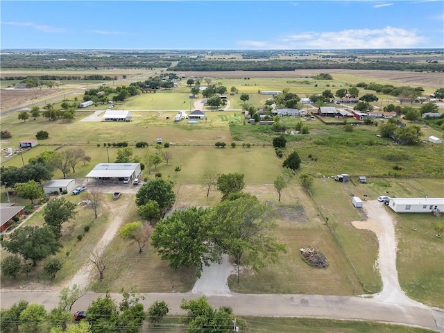 bird's eye view with a rural view