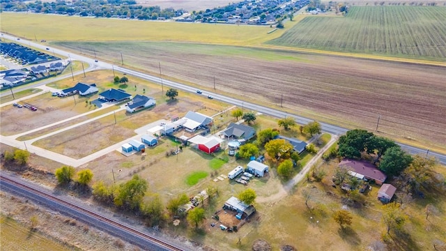 bird's eye view with a rural view